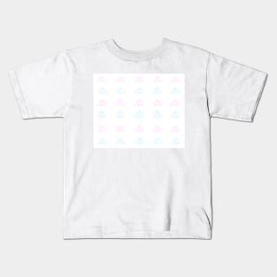 Pink and Blue Damask Kids T-Shirt